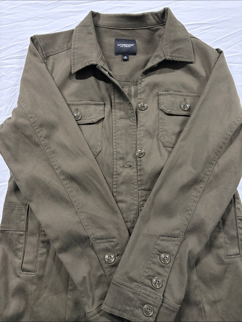 Liverpool Men's Olive Green Military Field Jacket